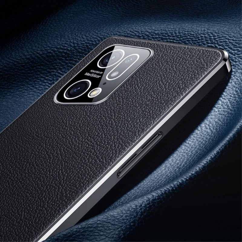 θηκη κινητου Oppo Find X5 Pro Γνήσιο Grained Leather