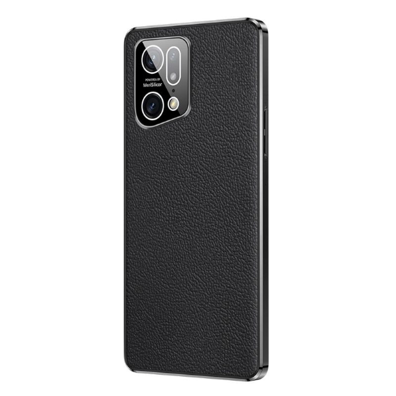 θηκη κινητου Oppo Find X5 Pro Γνήσιο Grained Leather