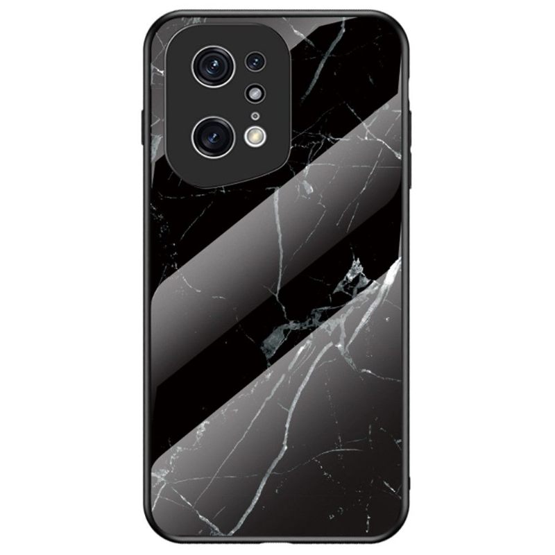 Θήκη Oppo Find X5 Pro Marble Lina Tempered Glass