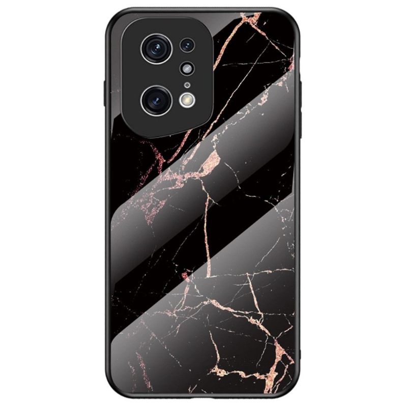 Θήκη Oppo Find X5 Pro Marble Lina Tempered Glass