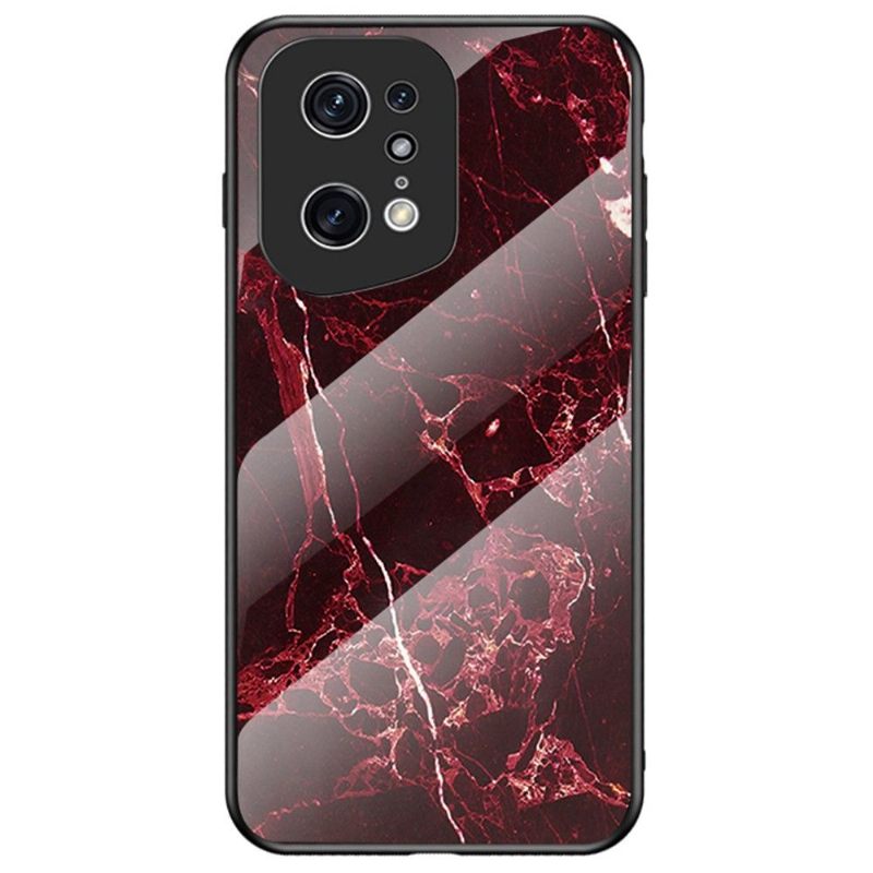 Θήκη Oppo Find X5 Pro Marble Lina Tempered Glass