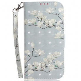 Δερματινη Θηκη iPhone 16 Strap Magnolias