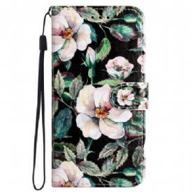 Δερματινη Θηκη iPhone 16 Strap Magnolias Σιλικόνης