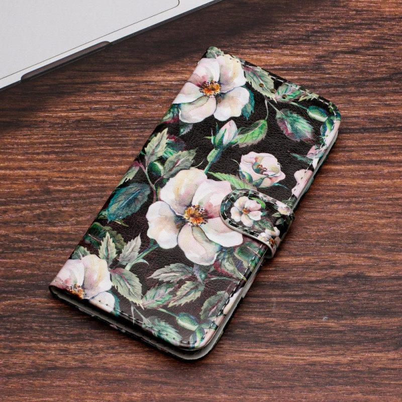 Δερματινη Θηκη iPhone 16 Strap Magnolias Σιλικόνης