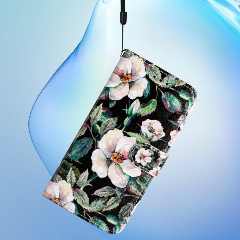 Δερματινη Θηκη iPhone 16 Strap Magnolias Σιλικόνης