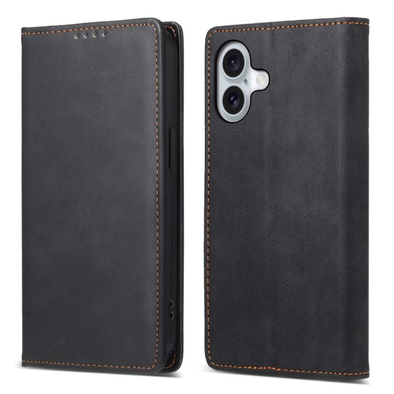 Δερματινη Θηκη iPhone 16 Vintage Leather Effect Rfid Technology Blocking Σιλικόνης