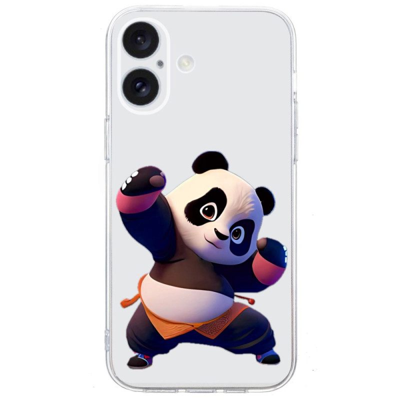 Κάλυμμα iPhone 16 Διαφανές Άκρο Panda