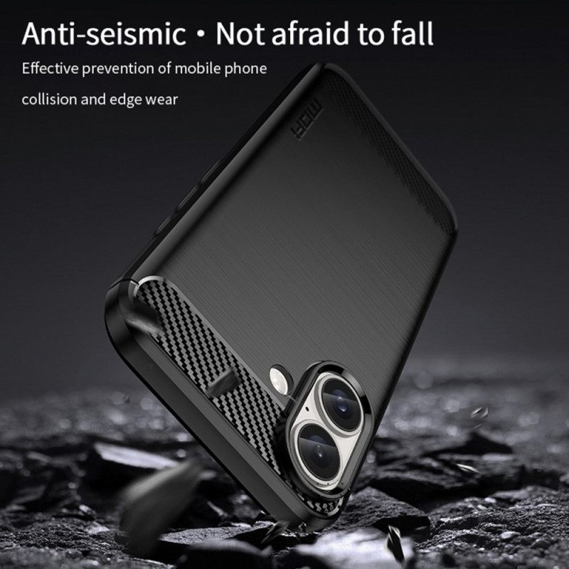 Κάλυμμα iPhone 16 Mofi Brushed Carbon Fiber