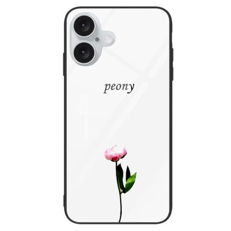 Κάλυμμα iPhone 16 Peony Tempered Glass