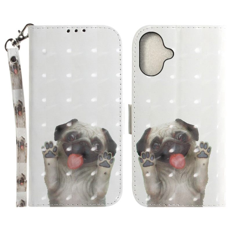 Θηκη Κινητου iPhone 16 Lanyard Pug