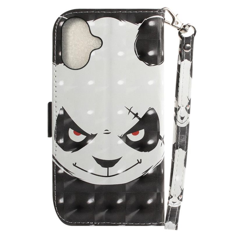 Θηκη Κινητου iPhone 16 Θήκες Κινητών Angry Panda Με Λουράκι