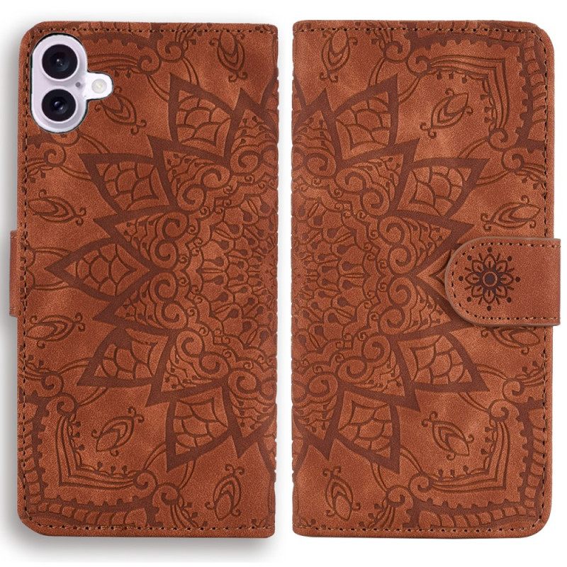 Θηκη Κινητου iPhone 16 Θήκες Κινητών Mandala Suede Effect