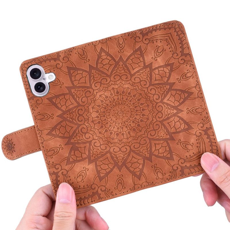 Θηκη Κινητου iPhone 16 Θήκες Κινητών Mandala Suede Effect