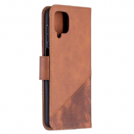 δερματινη θηκη Samsung Galaxy A12 Croc Aspect Leather Effect