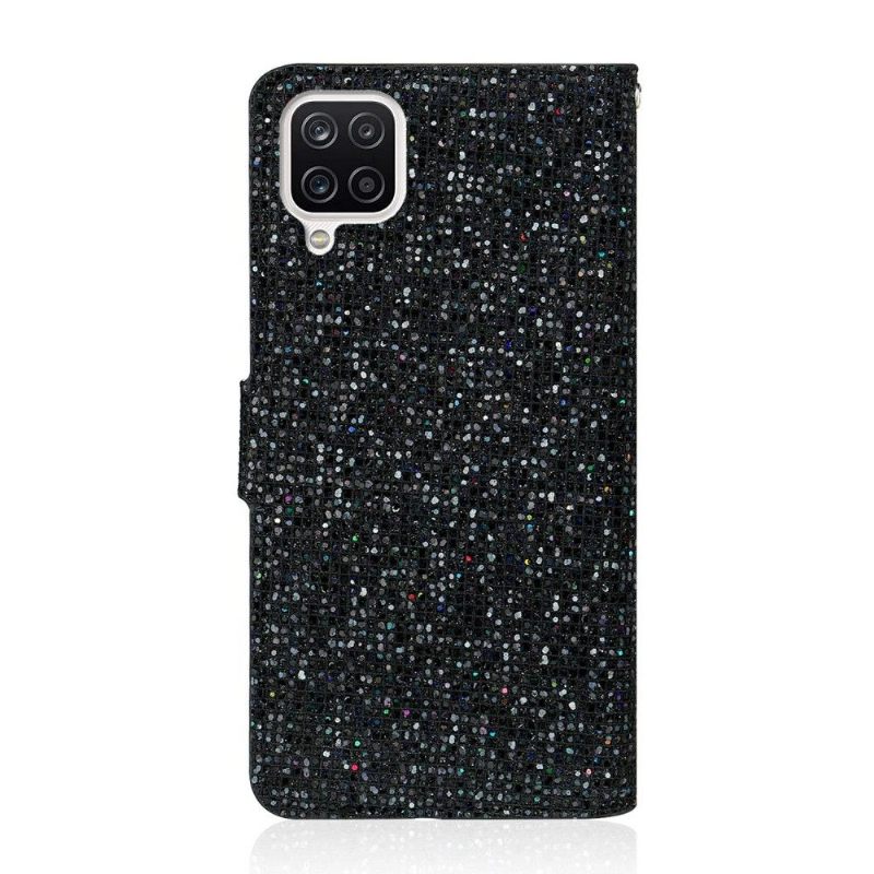 δερματινη θηκη Samsung Galaxy A12 Θήκη Κάρτας Glitter