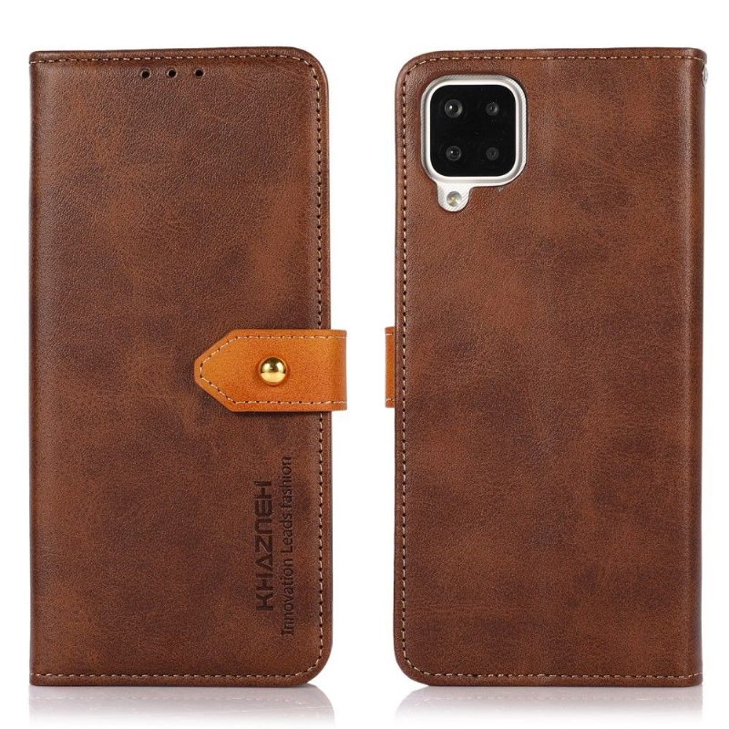 Κάλυμμα Samsung Galaxy A12 Khazneh Bicolor Faux Leather