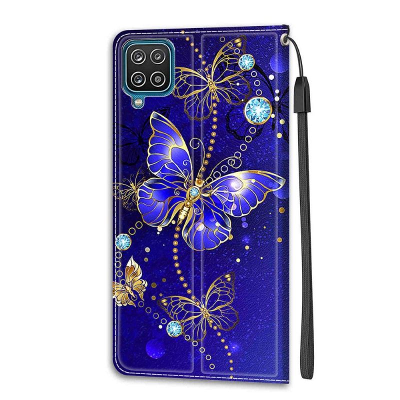 Κάλυμμα Samsung Galaxy A12 Purple Butterfly