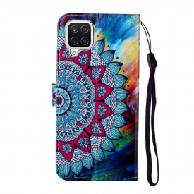 Θήκη Flip Samsung Galaxy A12 Flower Mandala