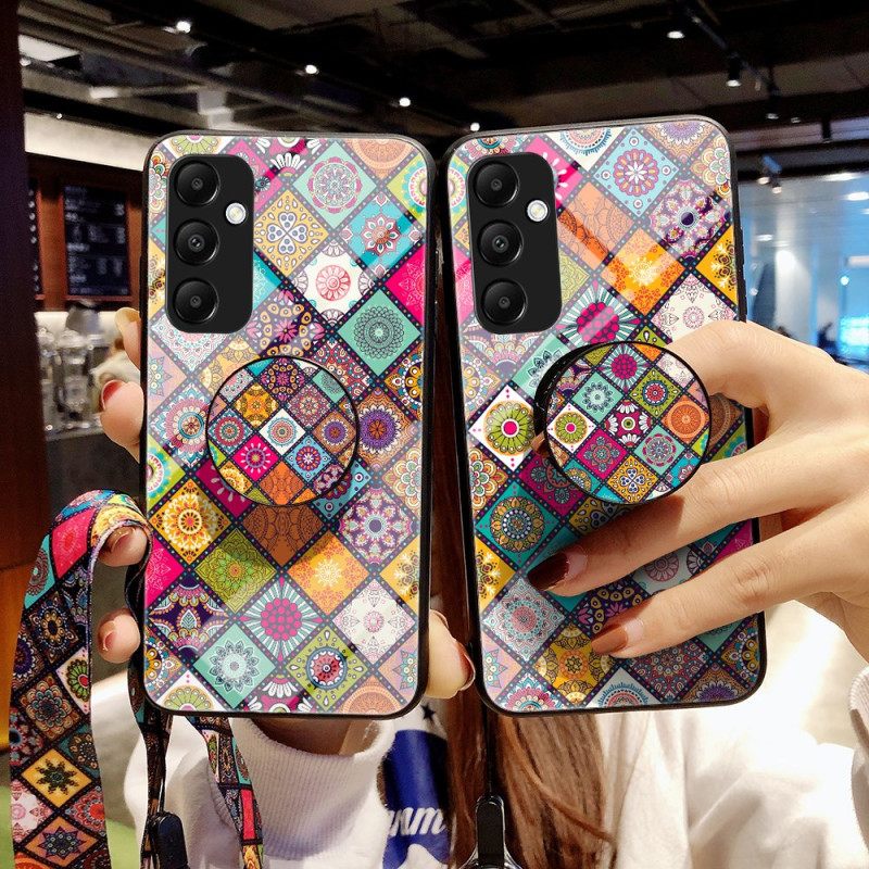 Κάλυμμα Samsung Galaxy A55 5g Με Support And Patchwork Strap