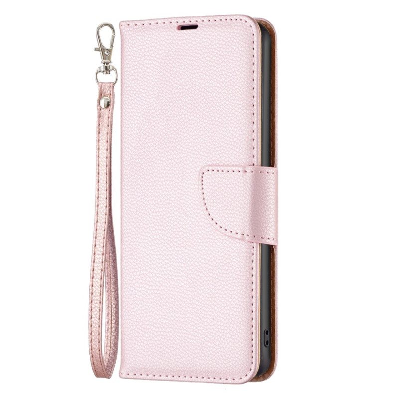 Δερματινη Θηκη Xiaomi Redmi Note 13 5g Litchi Faux Leather Με Λουράκι