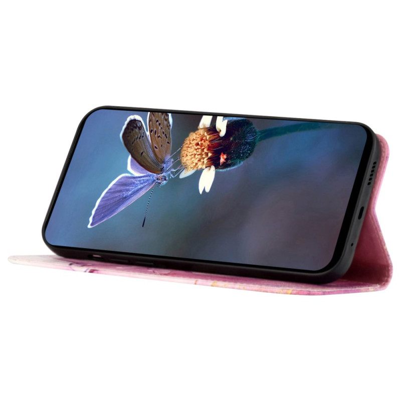 Δερματινη Θηκη Xiaomi Redmi Note 13 5g Μάρμαρο Με Κορδόνι Και Ιμάντα Ώμου