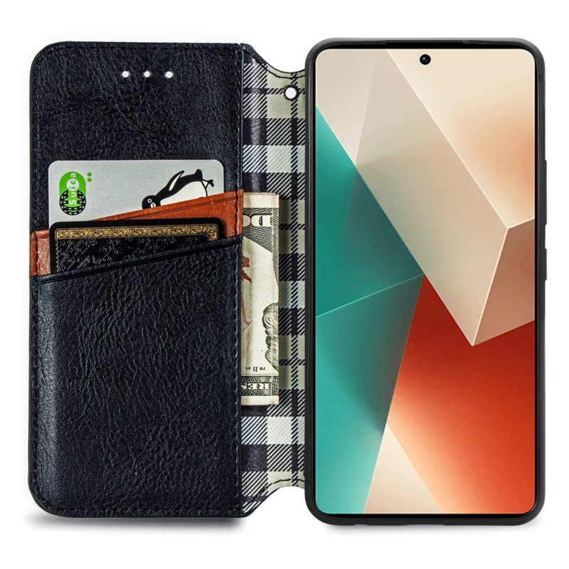 Δερματινη Θηκη Xiaomi Redmi Note 13 5g Θήκες Κινητών Vintage Leather Effect Diamonds