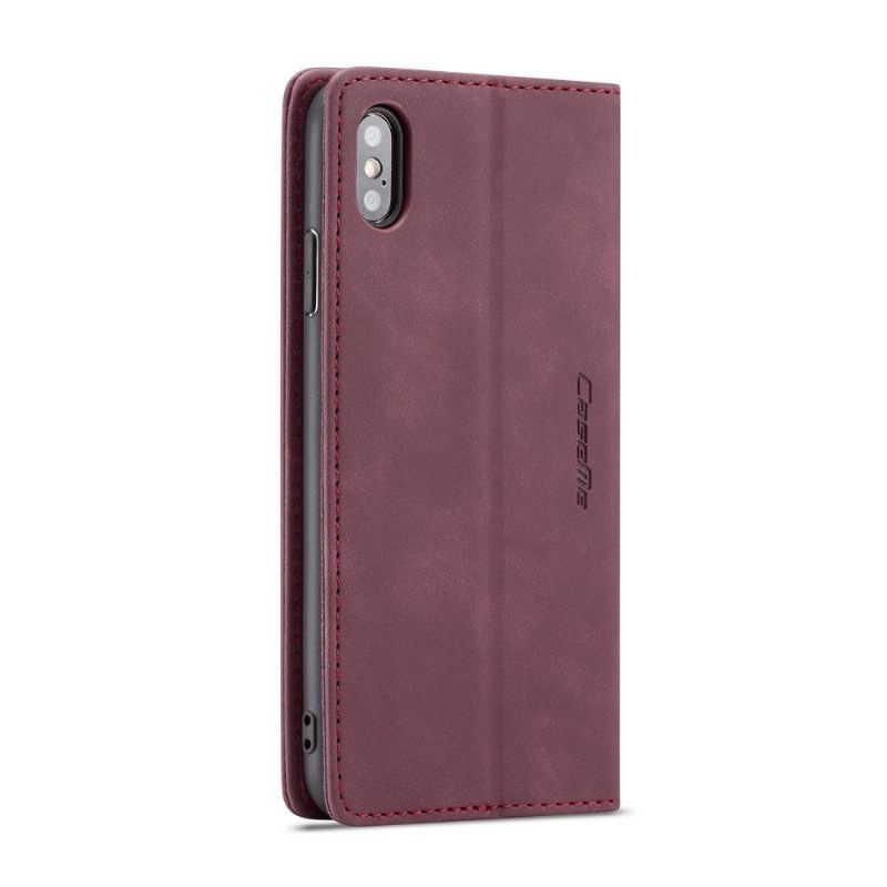 Κάλυμμα iPhone XS Max Golias Leather Effect - Κόκκινο Κρασί