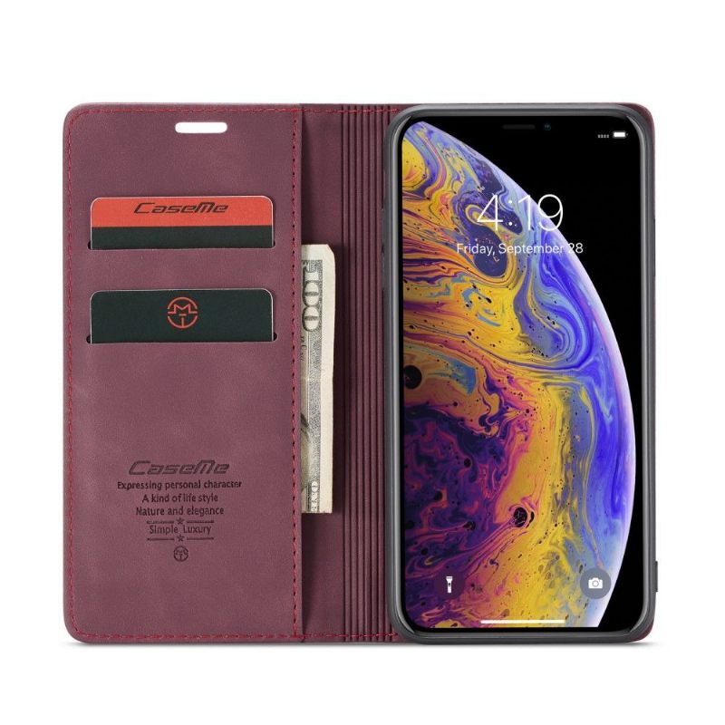 Κάλυμμα iPhone XS Max Golias Leather Effect - Κόκκινο Κρασί