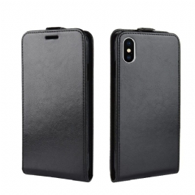 Κάλυμμα iPhone XS Max Θήκη Flip Faux Leather Vertical