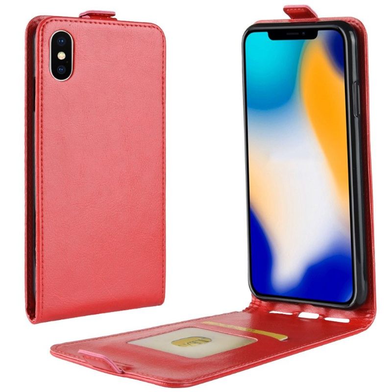 Κάλυμμα iPhone XS Max Θήκη Flip Faux Leather Vertical