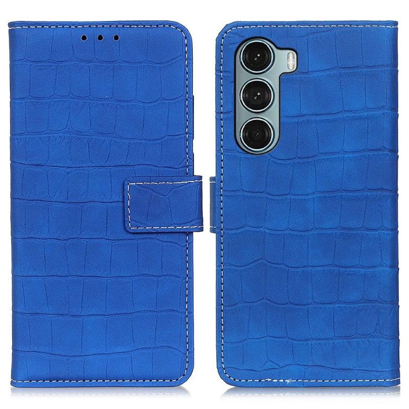 Κάλυμμα Motorola Moto G200 5G Imitation Leather Croc Look