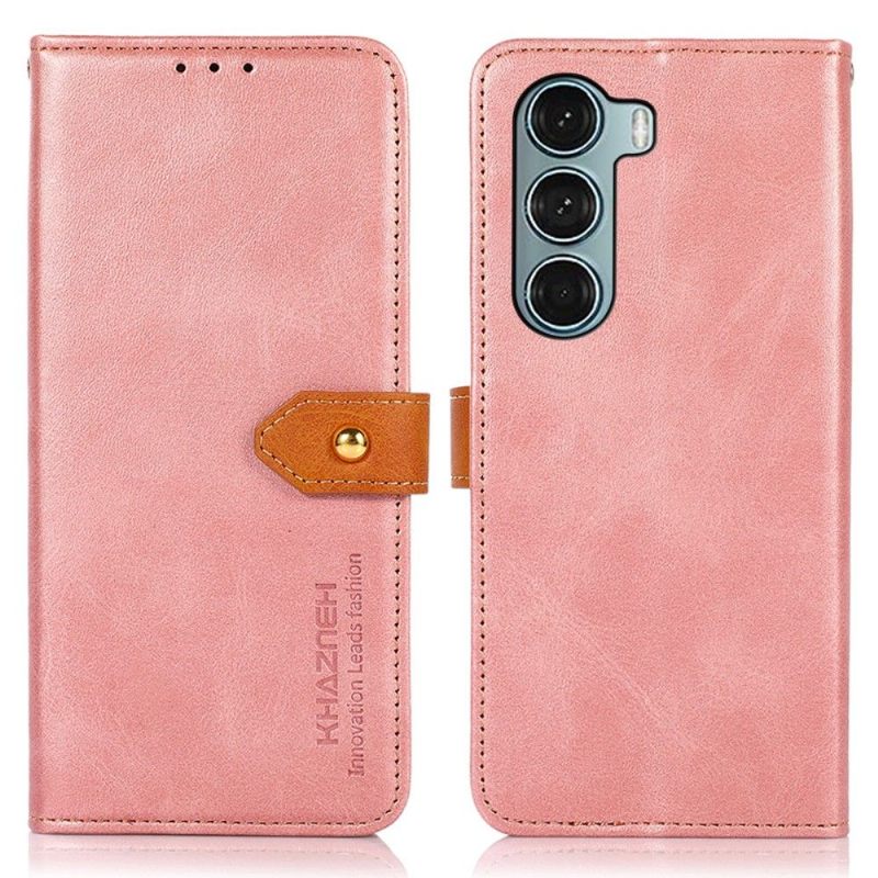 Κάλυμμα Motorola Moto G200 5G Khazneh Bicolor Faux Leather