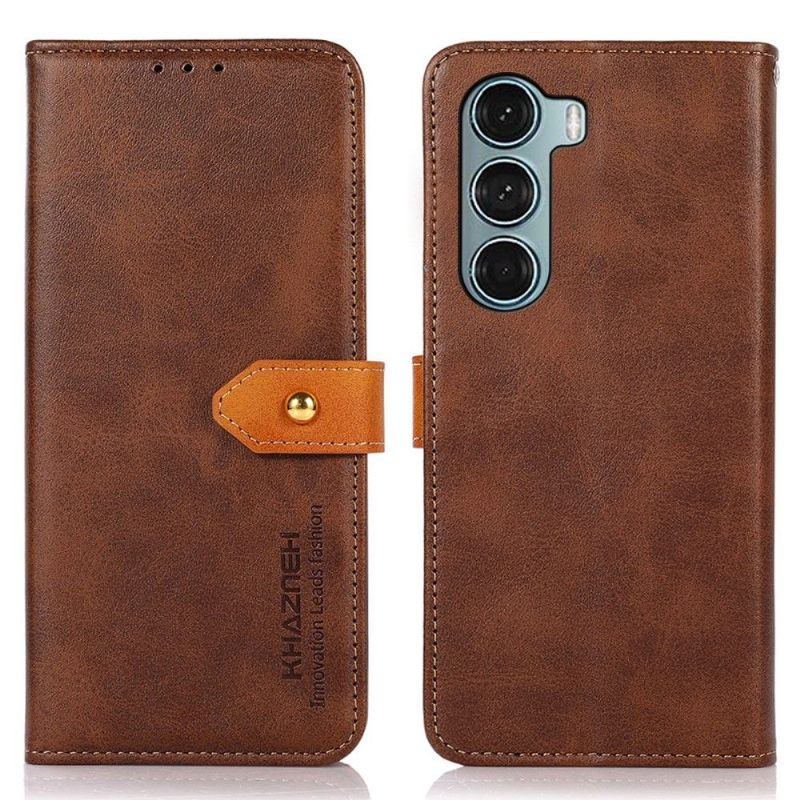 Κάλυμμα Motorola Moto G200 5G Khazneh Bicolor Faux Leather