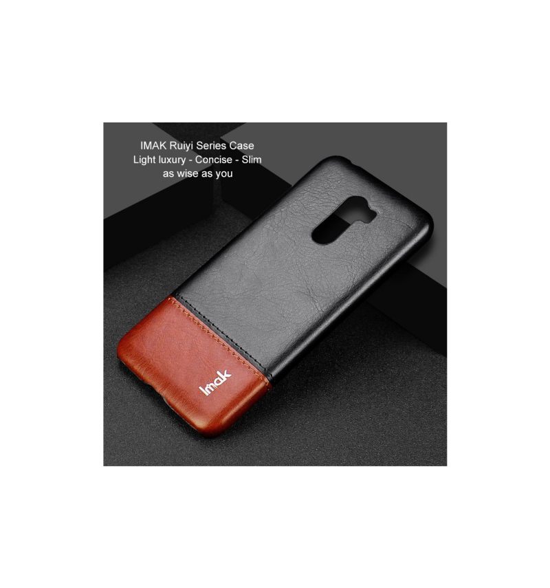 θηκη κινητου Pocophone F1 Imak Imitation Leather - Μαύρο / Καφέ