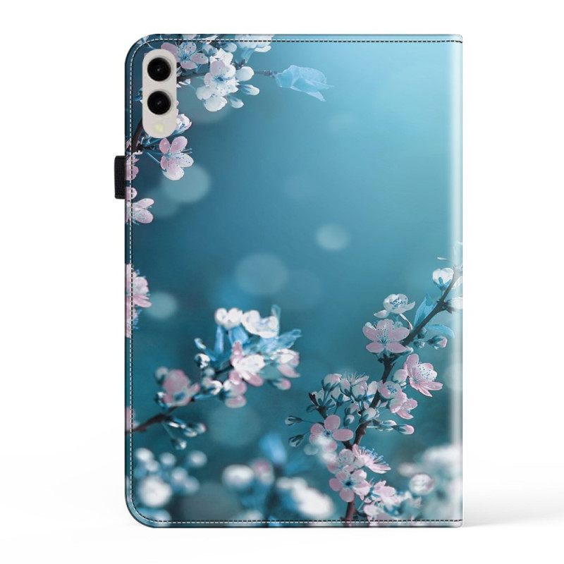 Δερματινη Θηκη Samsung Galaxy Tab S9 Plus Plum Blossoms Σιλικόνης