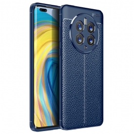 Θήκη Huawei Mate 50 Pro Δερμάτινο Εφέ Litchi Double Line