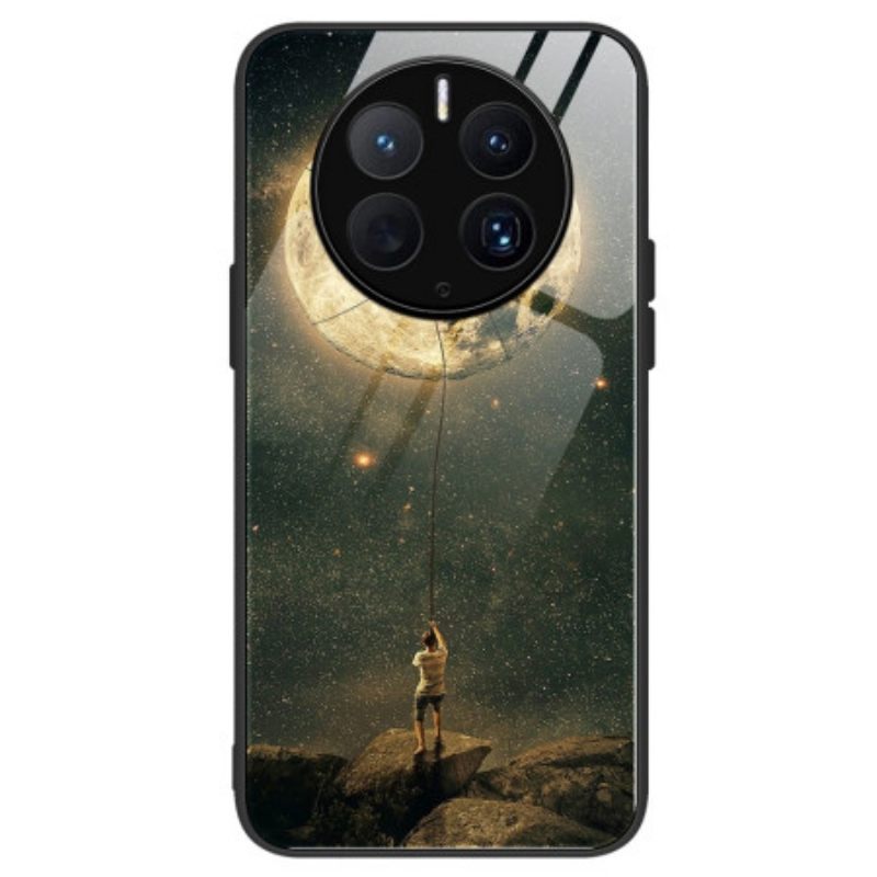 Θήκη Huawei Mate 50 Pro Moon Man Tempered Glass