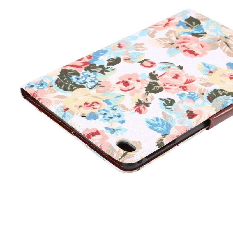 iPad Mini 2019 - Υφασμάτινο Κάλυμμα Floral Case - Λευκό