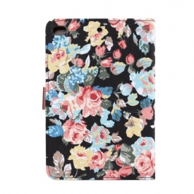 iPad Mini 2019 - Υφασμάτινο Κάλυμμα Floral Case - Μαύρο