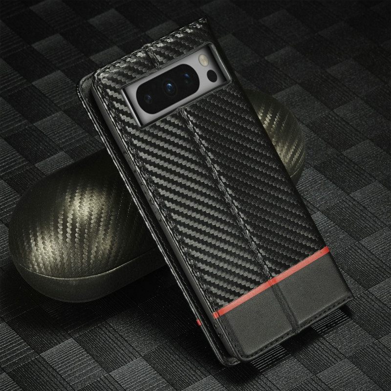 Δερματινη Θηκη Google Pixel 8 Pro Carbon Fiber Lc.imeeke