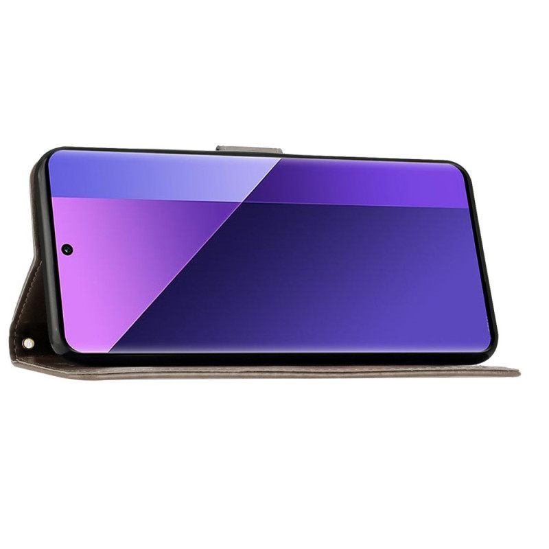 Δερματινη Θηκη Oppo Reno 11 Pro 5g Μοτίβο Πεταλούδας Με Λουράκι