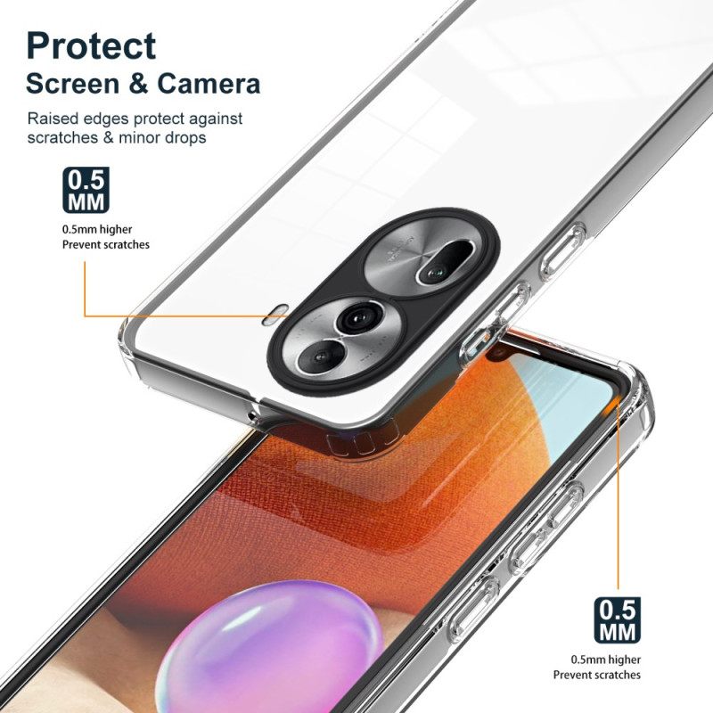 Κάλυμμα Oppo Reno 11 Pro 5g Διαφανές Χρωματιστό Χείλος Σιλικόνης