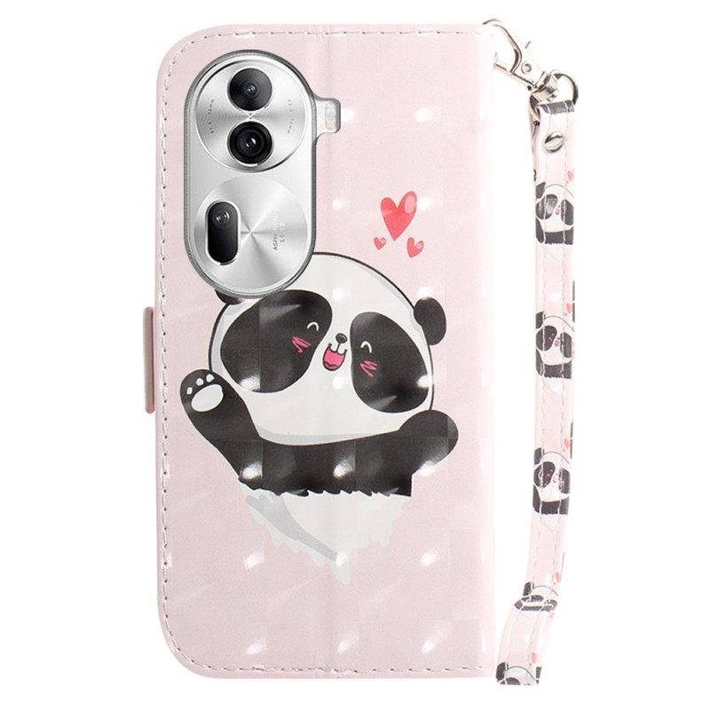 Θηκη Κινητου Oppo Reno 11 Pro 5g Θήκες Κινητών Panda Love With Strap