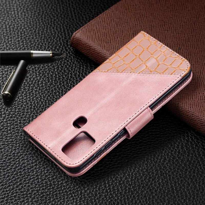 δερματινη θηκη Samsung Galaxy A21s Croc Aspect Leather Effect