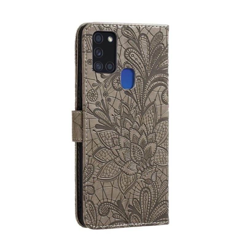 Κάλυμμα Samsung Galaxy A21s Flower Lace Chic