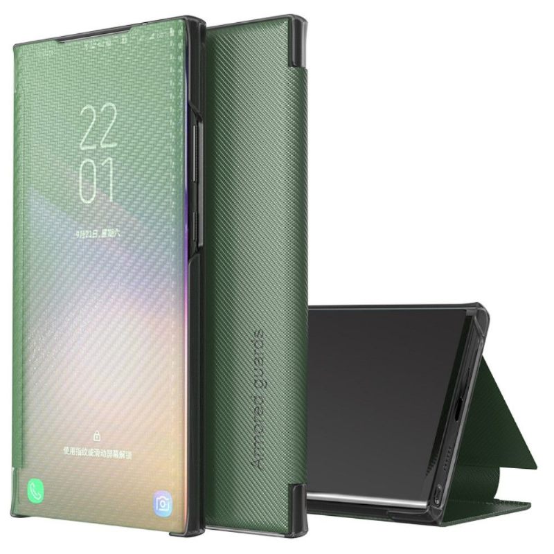 θηκη κινητου Samsung Galaxy A21s Θήκη Flip Ίνα Άνθρακα