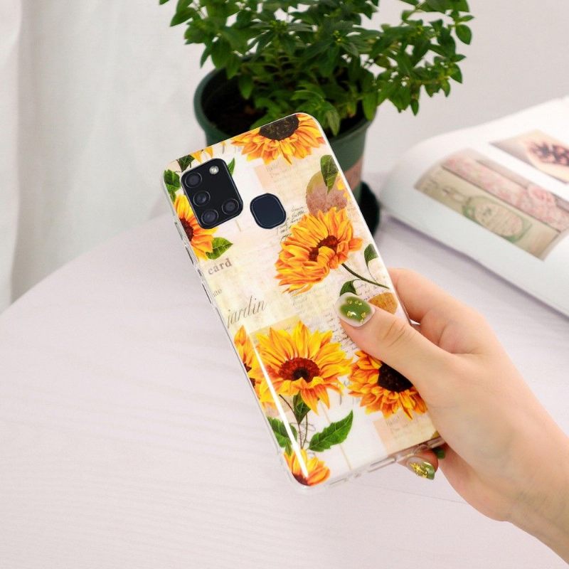 Θήκη Samsung Galaxy A21s Fluorescent Sunflower Vintage