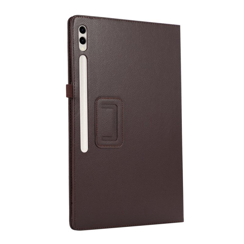 Δερματινη Θηκη Samsung Galaxy Tab S9 Ultra Litchi Leather Style Σιλικόνης