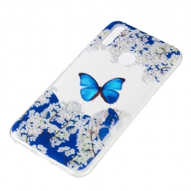 Θήκη Huawei Y7 2019 Flowering Blue Butterfly