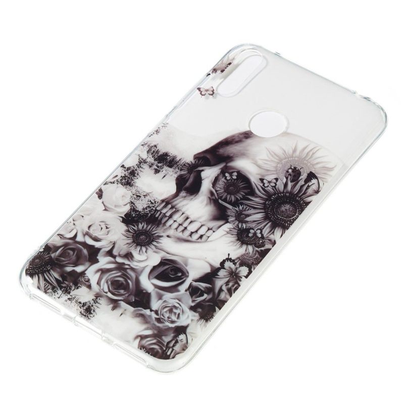 Θήκη Huawei Y7 2019 Skull And Flowers